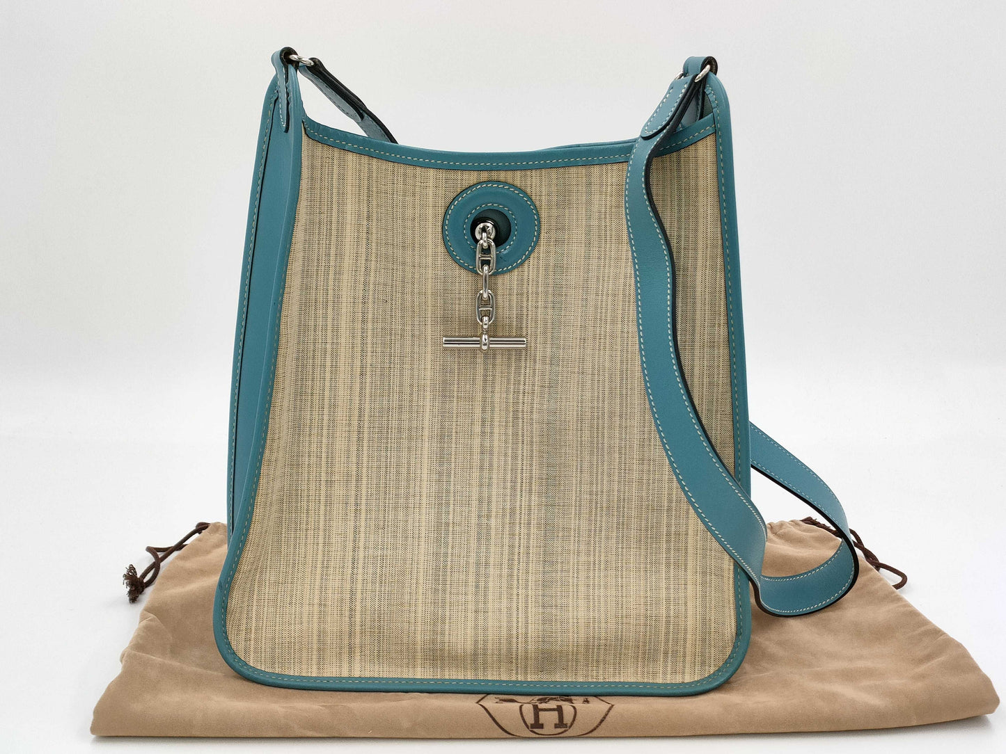 HERMES Vespa PM Canvas Shoulder Bag