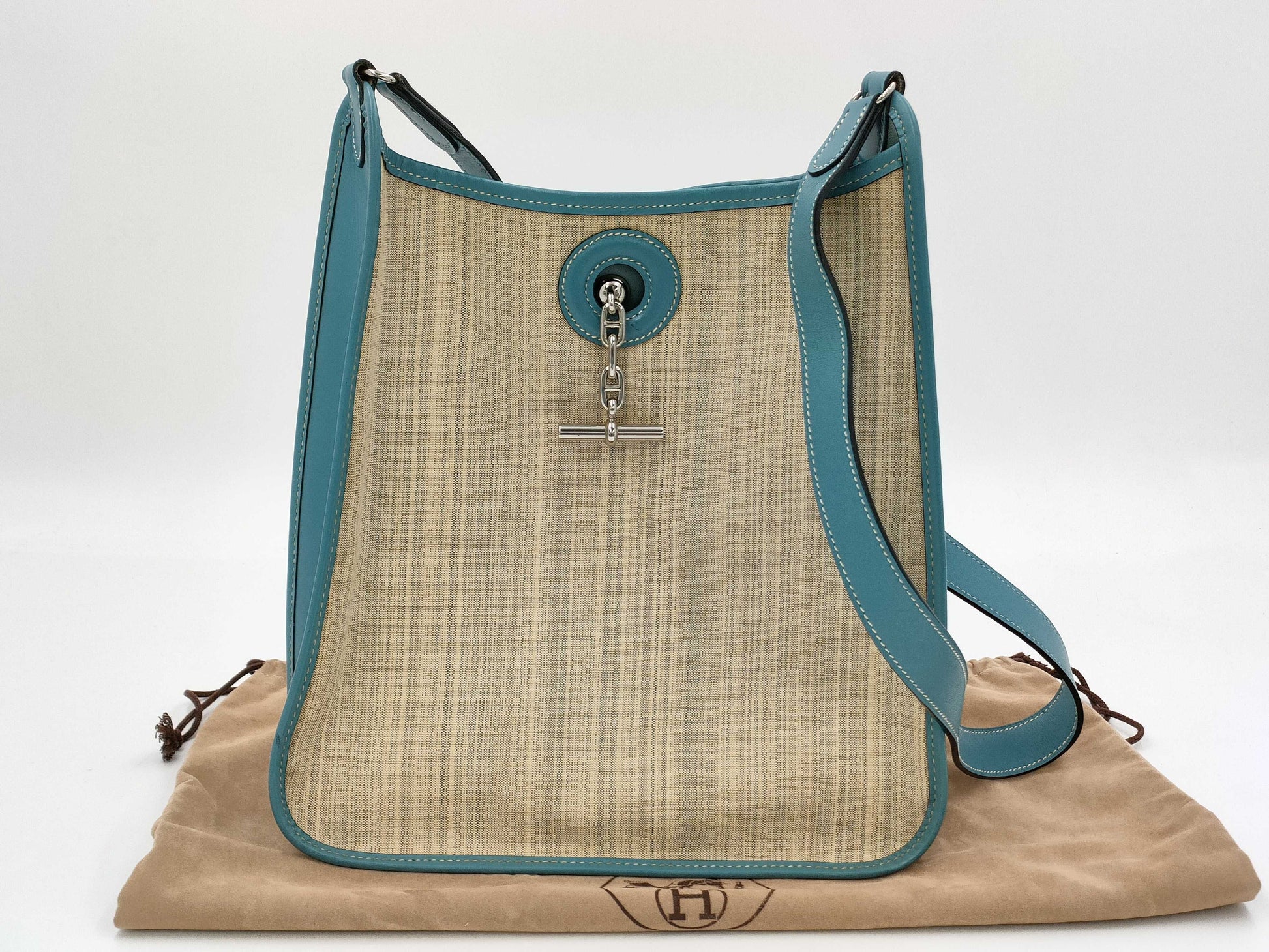 HERMES Vespa PM Canvas Shoulder Bag