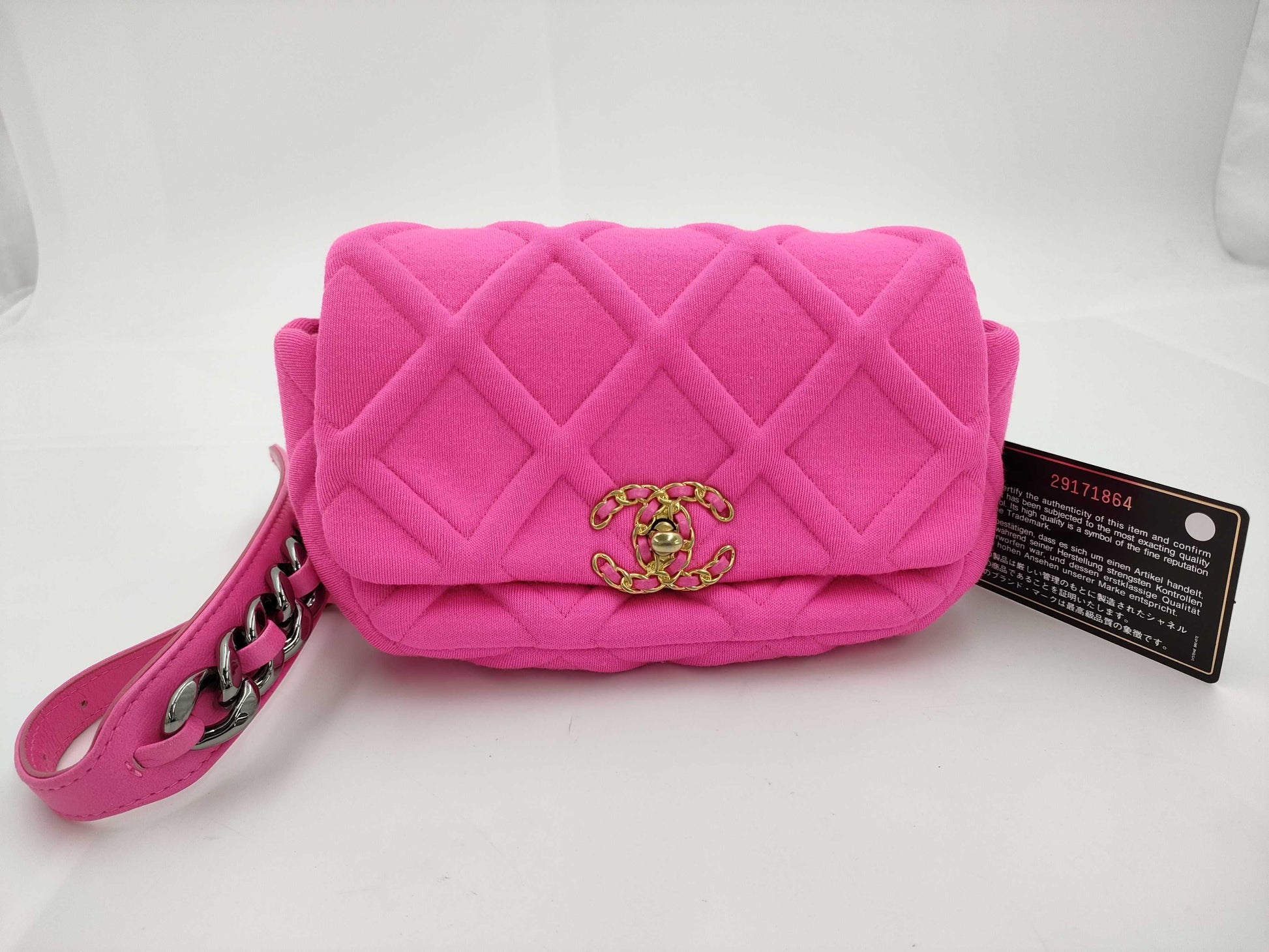 CHANEL Pink Jersey Waist Pouch