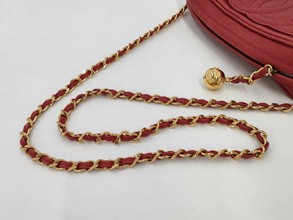 CHANEL Triple Coco Chain Shoulder Bag Caviar Skin Shoulder Bag