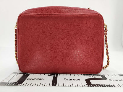 CHANEL Triple Coco Chain Shoulder Bag Caviar Skin Shoulder Bag