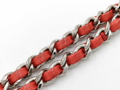 CHANEL Matelasse Shoulder Bag Red Shoulder Bag