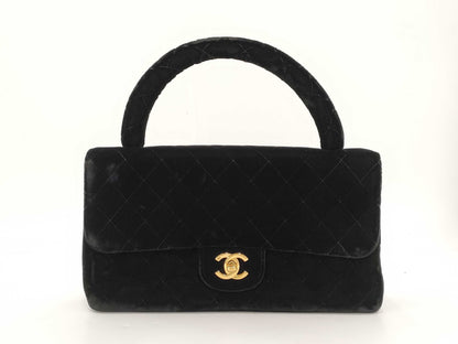 CHANEL Velvet Black Handbag