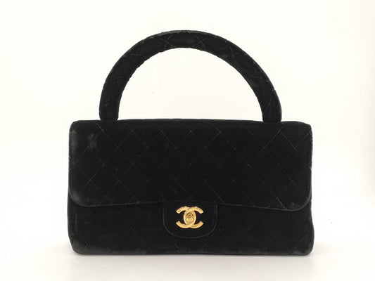CHANEL Velvet Black Handbag
