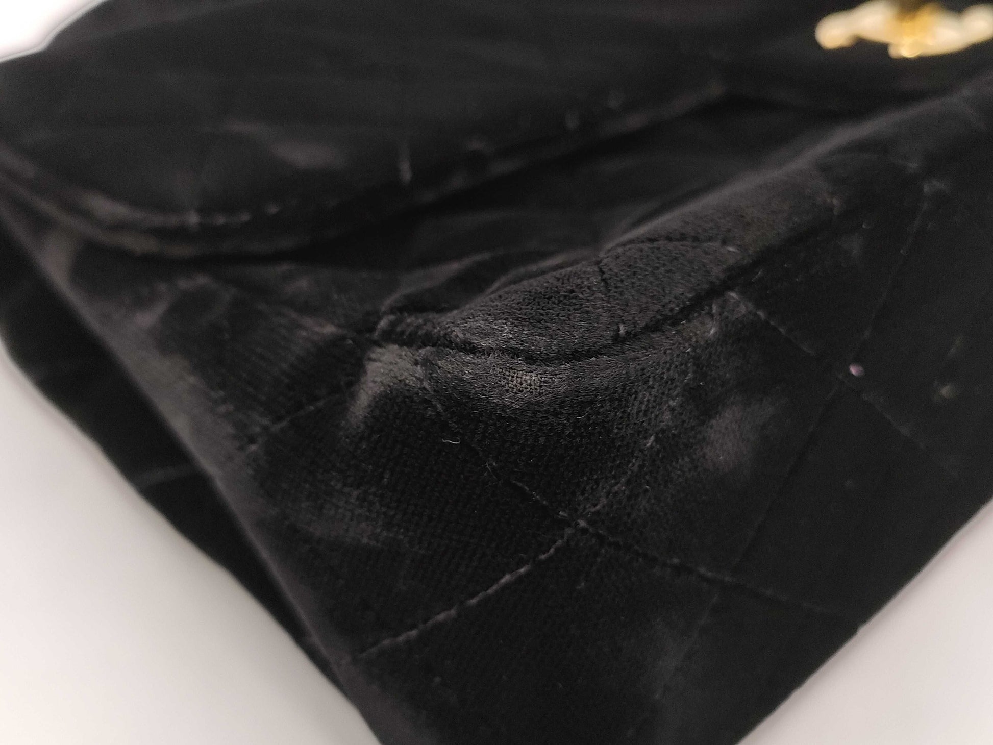 CHANEL Velvet Black Handbag