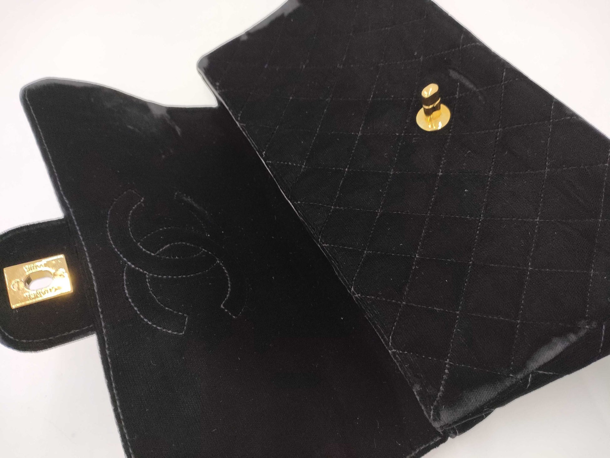 CHANEL Velvet Black Handbag