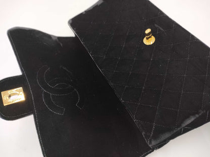 CHANEL Velvet Black Handbag