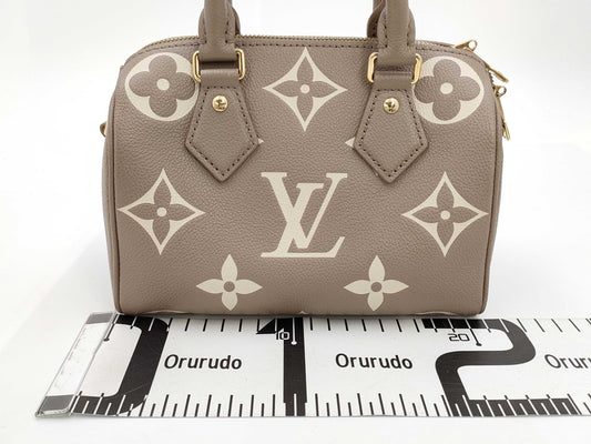 CHANEL Monogram Empreinte Speedy Bandouliere 20 Handbag Handbag