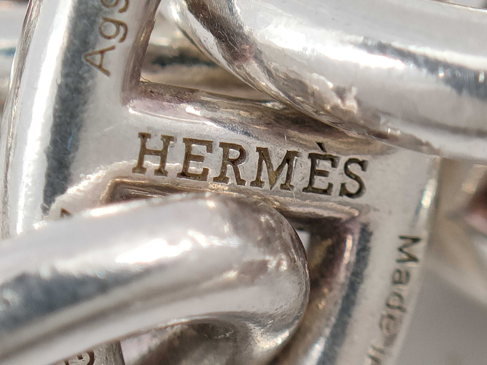HERMES Chaine d'Ancre Bracelet/Bangle 51.1g/Ag950 Bracelet/Bangle