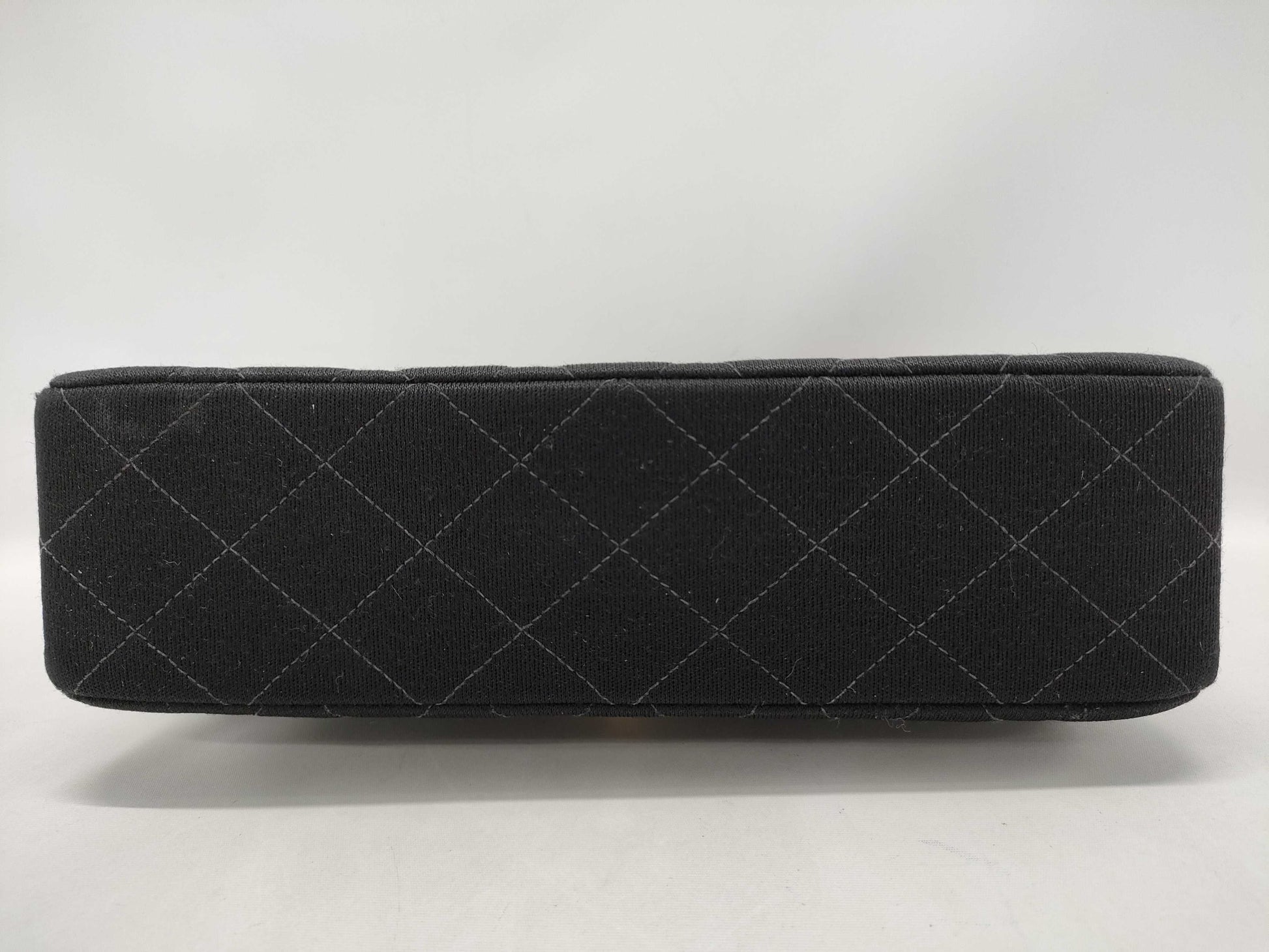 CHANEL Matelasse Double Flap Chain Cotton Black Shoulder Bag, No. 5