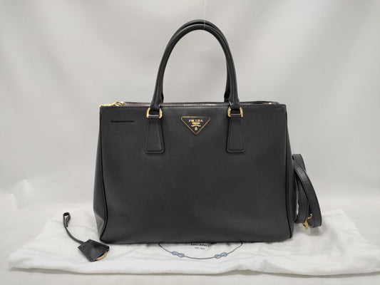 PRADA Galilea 2-way bag in Saffiano 1BA274 Black