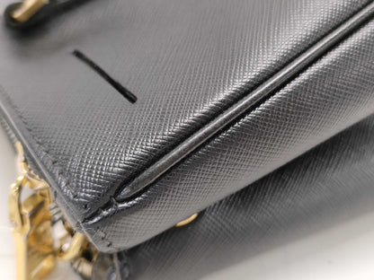 PRADA Galilea 2-way bag in Saffiano 1BA274 Black