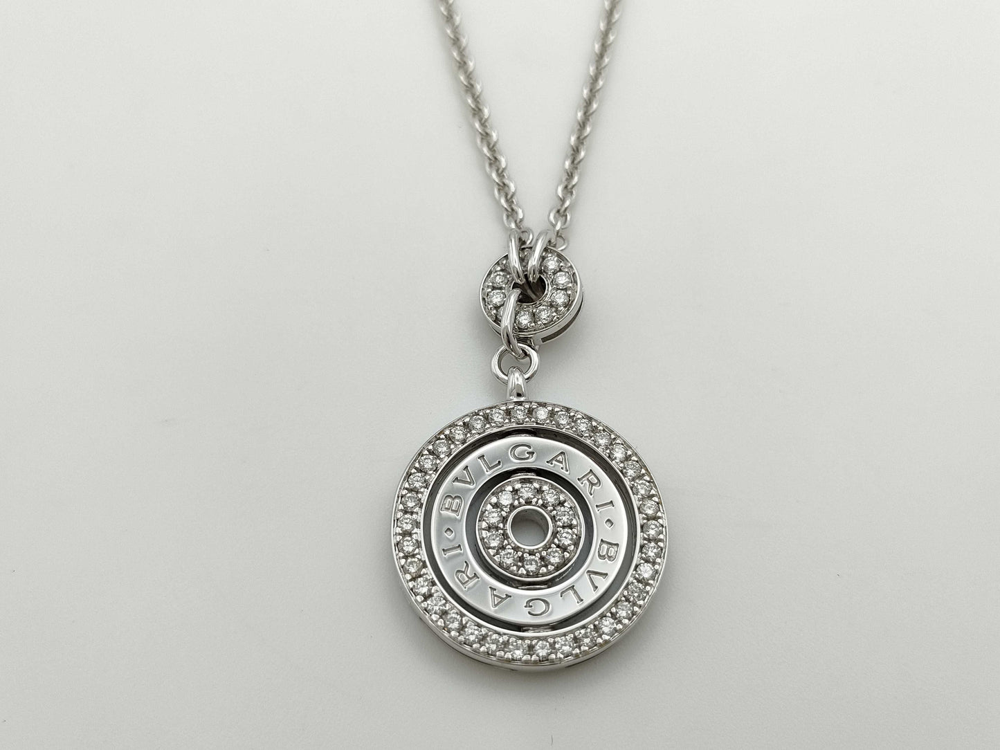 BVLGARI Astrale Cerchi Diamond Necklace in 750 White Gold, 18.6g 