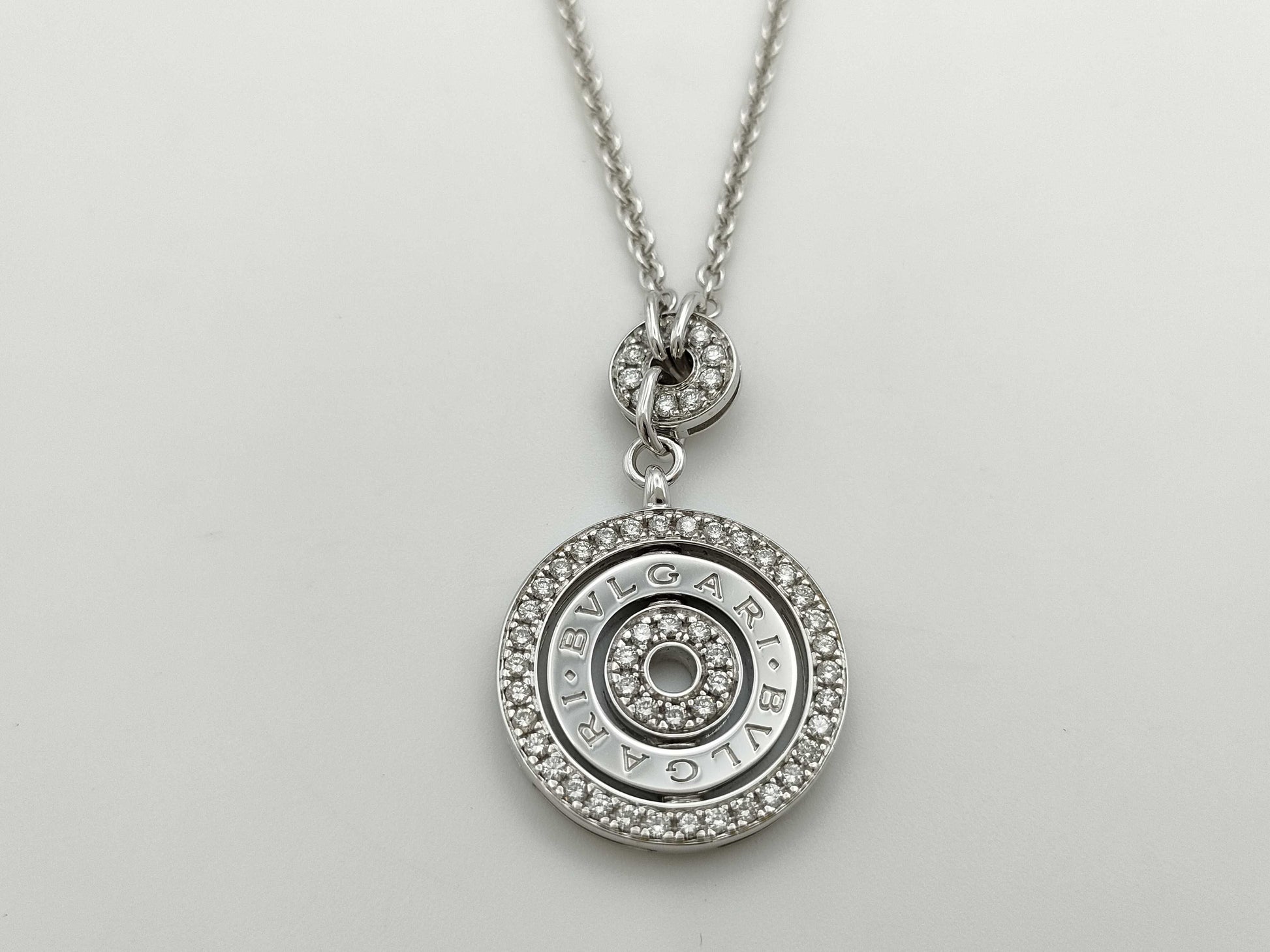 BVLGARI Astrale Cerchi Diamond Necklace in 750 White Gold, 18.6g 