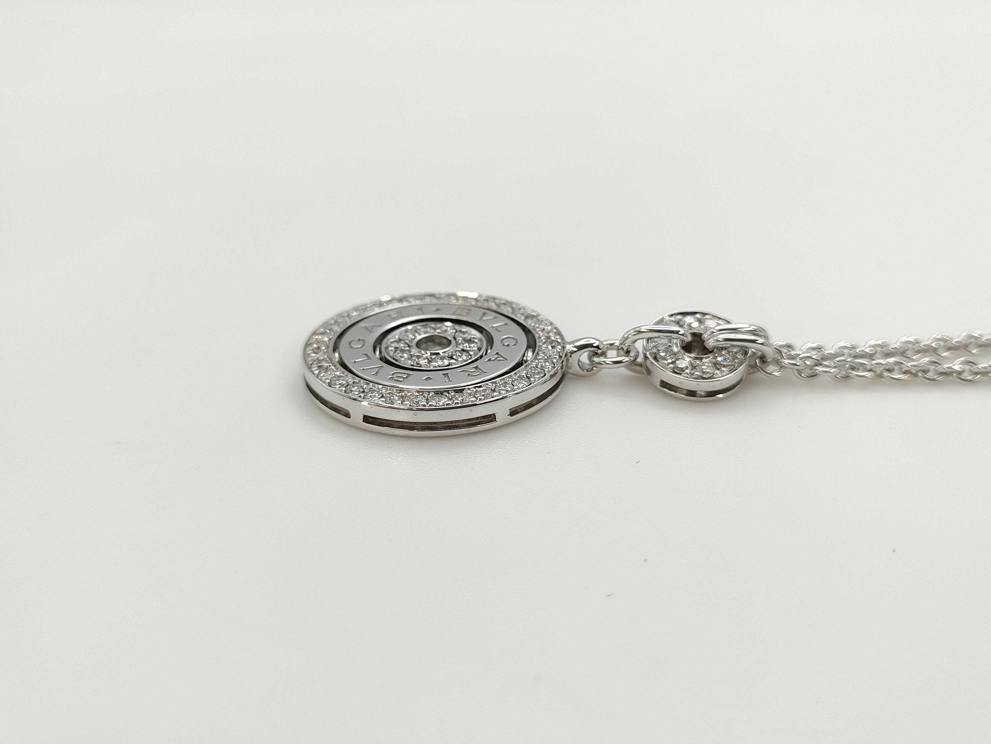 BVLGARI Astrale Cerchi Diamond Necklace in 750 White Gold, 18.6g 