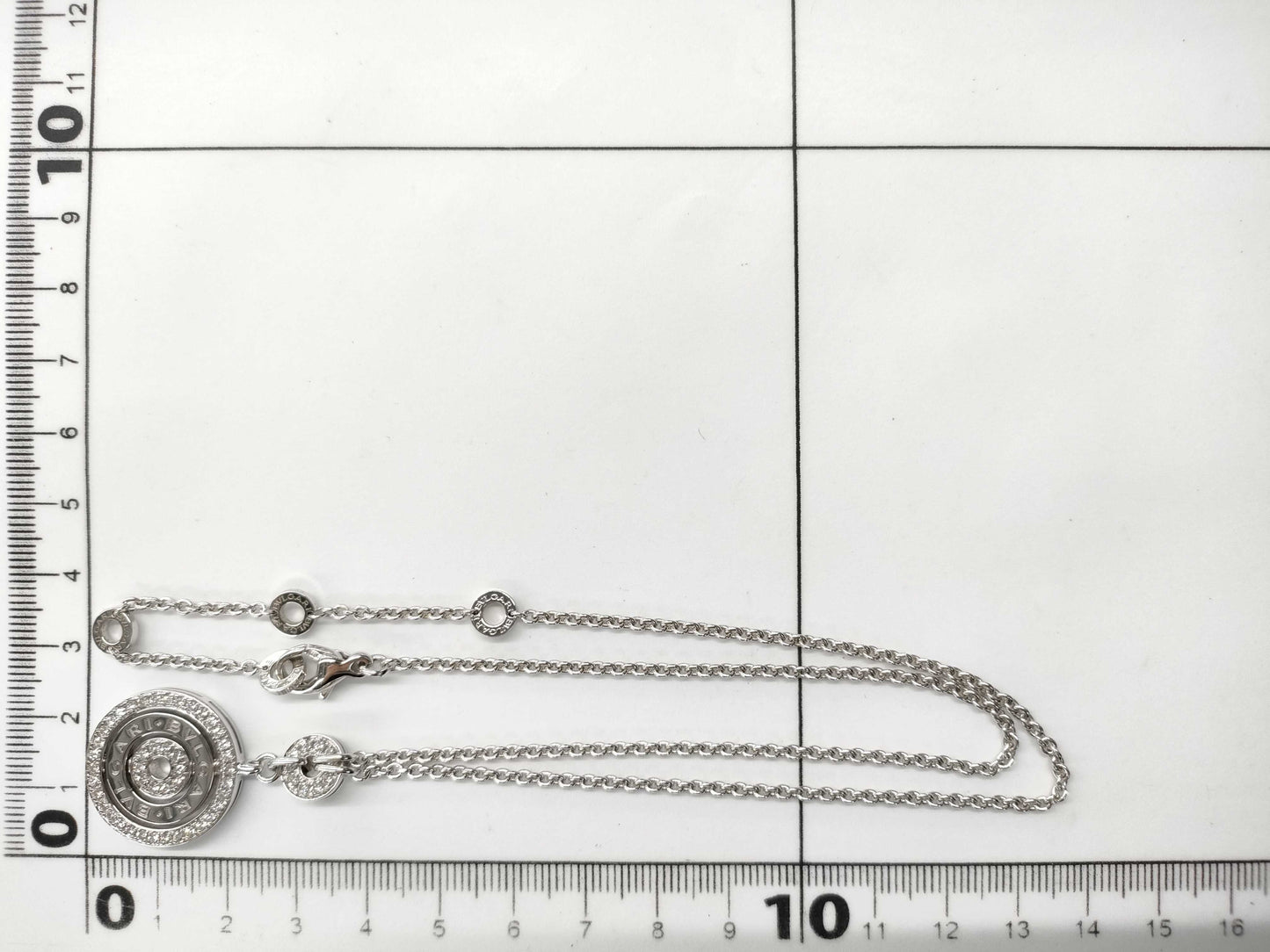 BVLGARI Astrale Cerchi Diamond Necklace in 750 White Gold, 18.6g 
