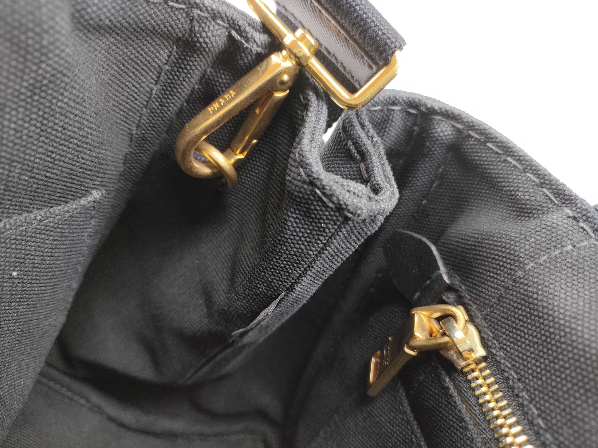 PRADA Prada Canapa 2-way handbag with shoulder strap and tote bag