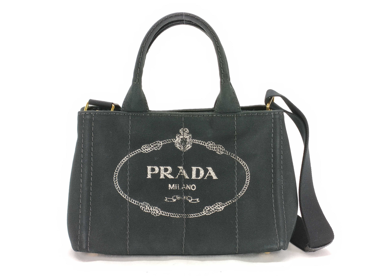PRADA Prada Canapa 2-way handbag with shoulder strap and tote bag
