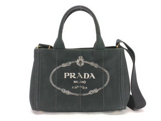 PRADA Prada Canapa 2-way handbag with shoulder strap and tote bag