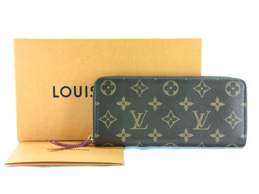 LOUIS VUITTON RFID Unverified CA4129 Monogram Louis Vuitton Monogram Portefeuille Clemence M60742 CA4129 Accessories: Box Wallet