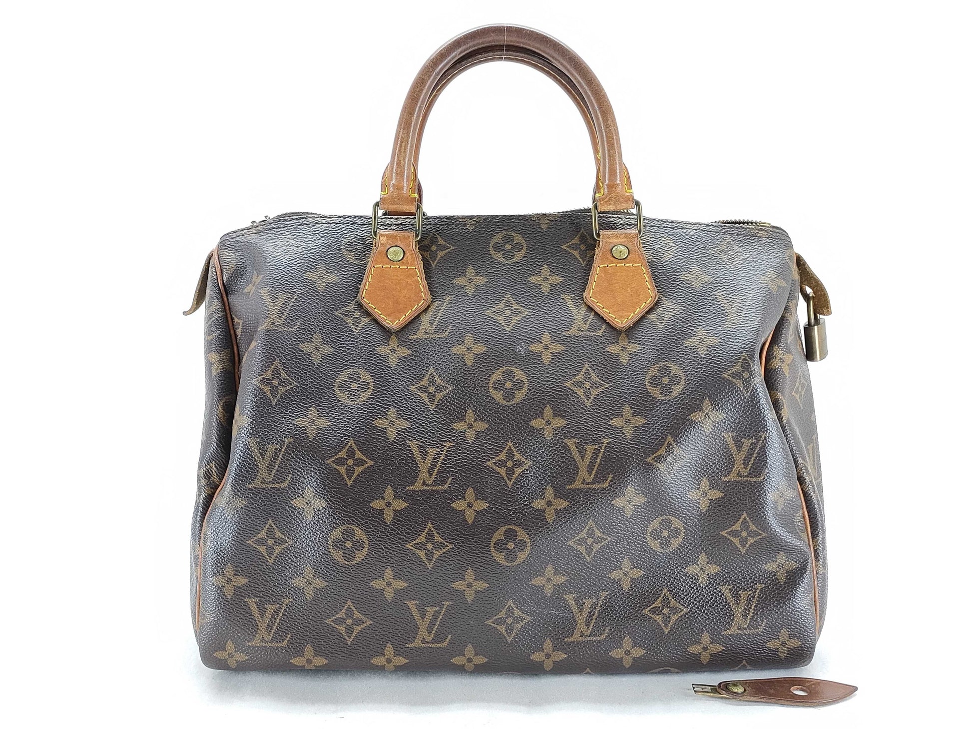 LOUIS VUITTON RFID verification failed. VI0961 Monogram Louis Vuitton Speedy 30 M41526. Accessories: Padlock Boston bag.