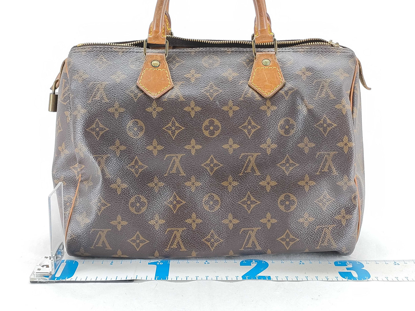 LOUIS VUITTON RFID verification failed. VI0961 Monogram Louis Vuitton Speedy 30 M41526. Accessories: Padlock Boston bag.
