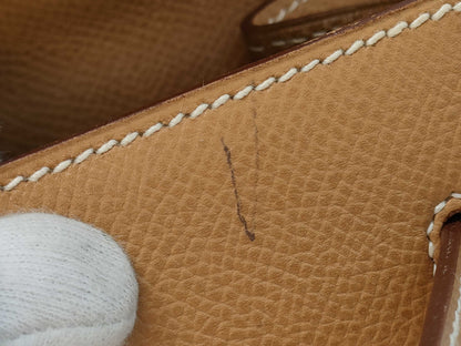 HERMES Kelly 32 Couchvel Natural Y〇 Stamp Accessories: Shoulder strap, padlock, clochette, dust bag Handbag