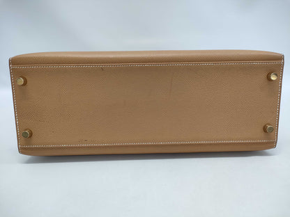 HERMES Kelly 32 Couchvel Natural Y〇 Stamp Accessories: Shoulder strap, padlock, clochette, dust bag Handbag