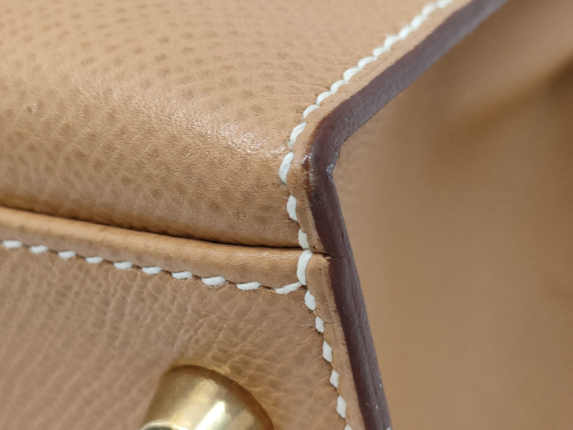 HERMES Kelly 32 Couchvel Natural Y〇 Stamp Accessories: Shoulder strap, padlock, clochette, dust bag Handbag
