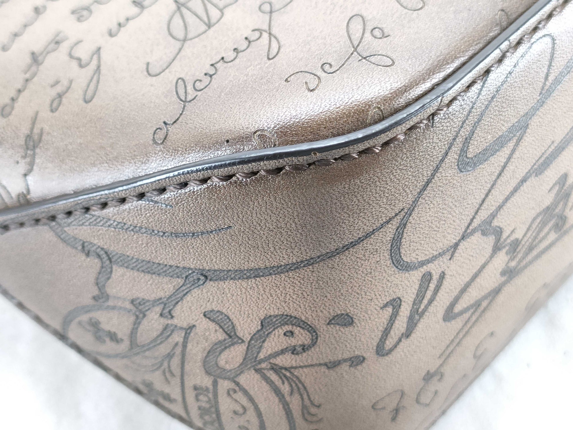 Berluti Calligraphy Toujours 2-Way Handbag Accessories: Dust bag, Shoulder strap Handbag