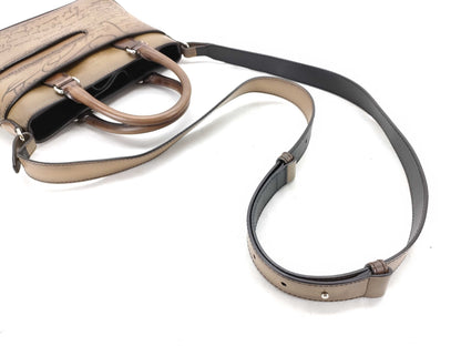Berluti Calligraphy Toujours 2-Way Handbag Accessories: Dust bag, Shoulder strap Handbag