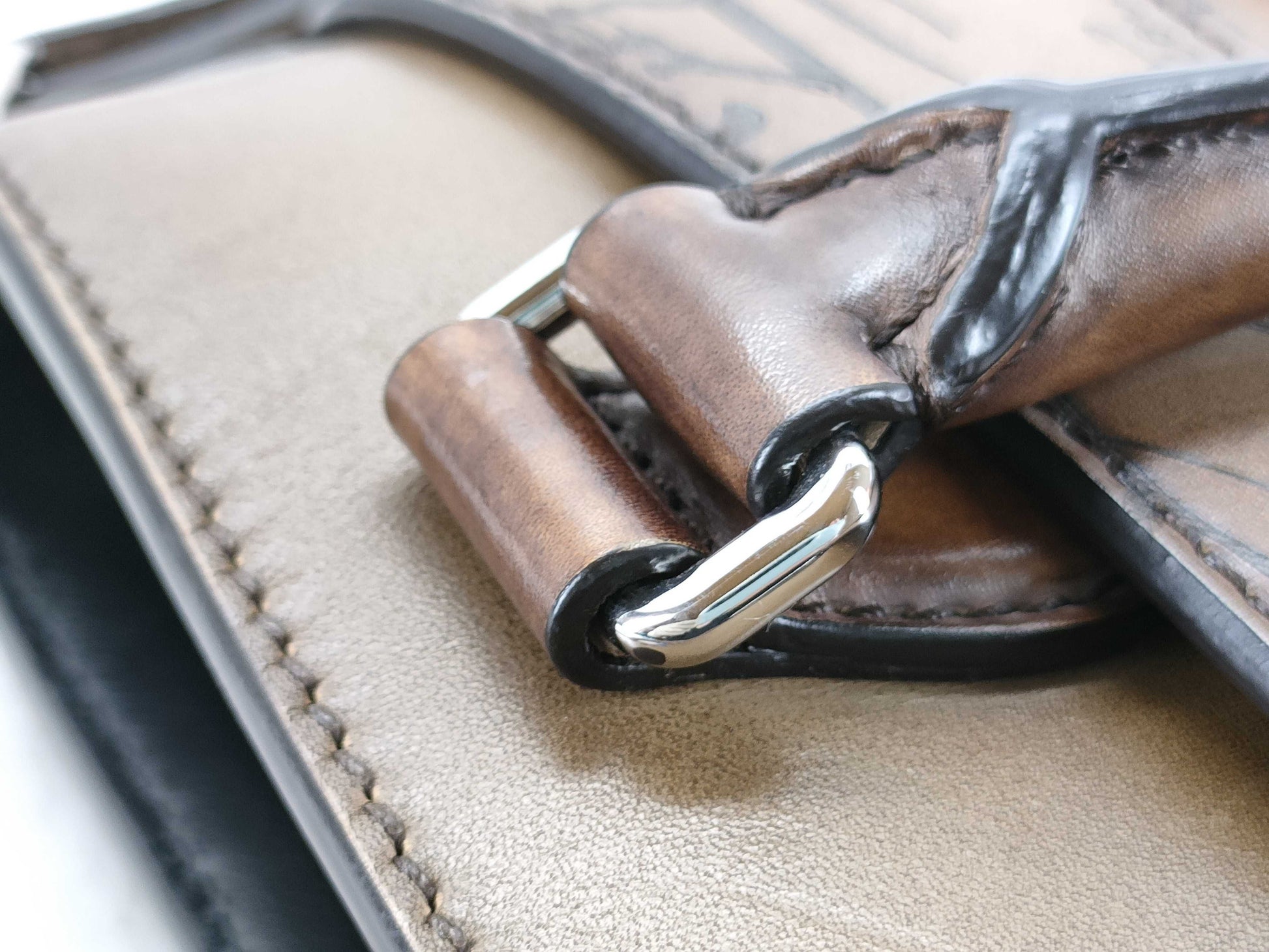Berluti Calligraphy Toujours 2-Way Handbag Accessories: Dust bag, Shoulder strap Handbag