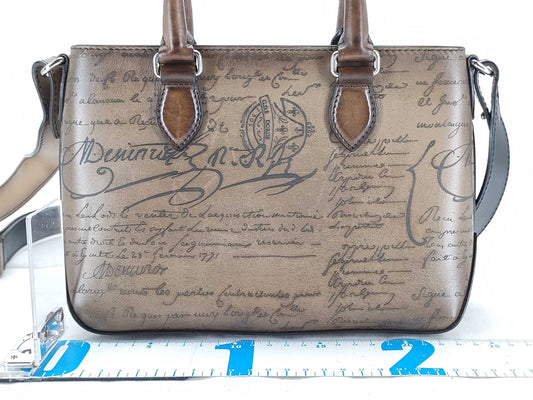 Berluti Calligraphy Toujours 2-Way Handbag Accessories: Dust bag, Shoulder strap Handbag