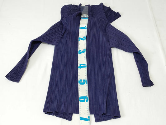PLEATS PLEASE pleated jacket cardigan with modified collar