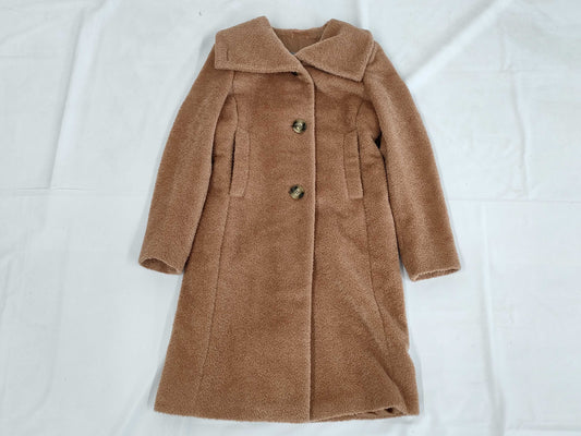 MaxMara OTS Alpaca Virgin Wool Teddy Coat, Size 40