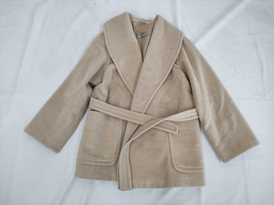 MaxMara Virgin Wool Front Pocket Coat, Size 38
