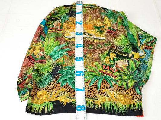 VERSACE Vintage Tarzan Jungle Print Silk Shirt