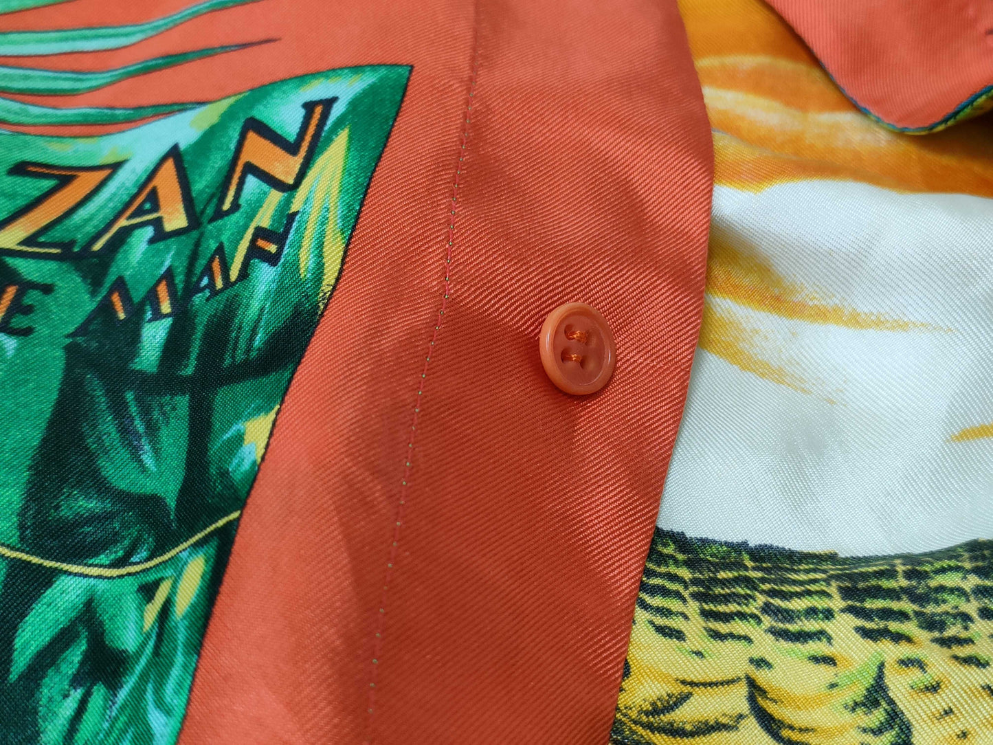 VERSACE Vintage Tarzan Jungle Print Silk Shirt