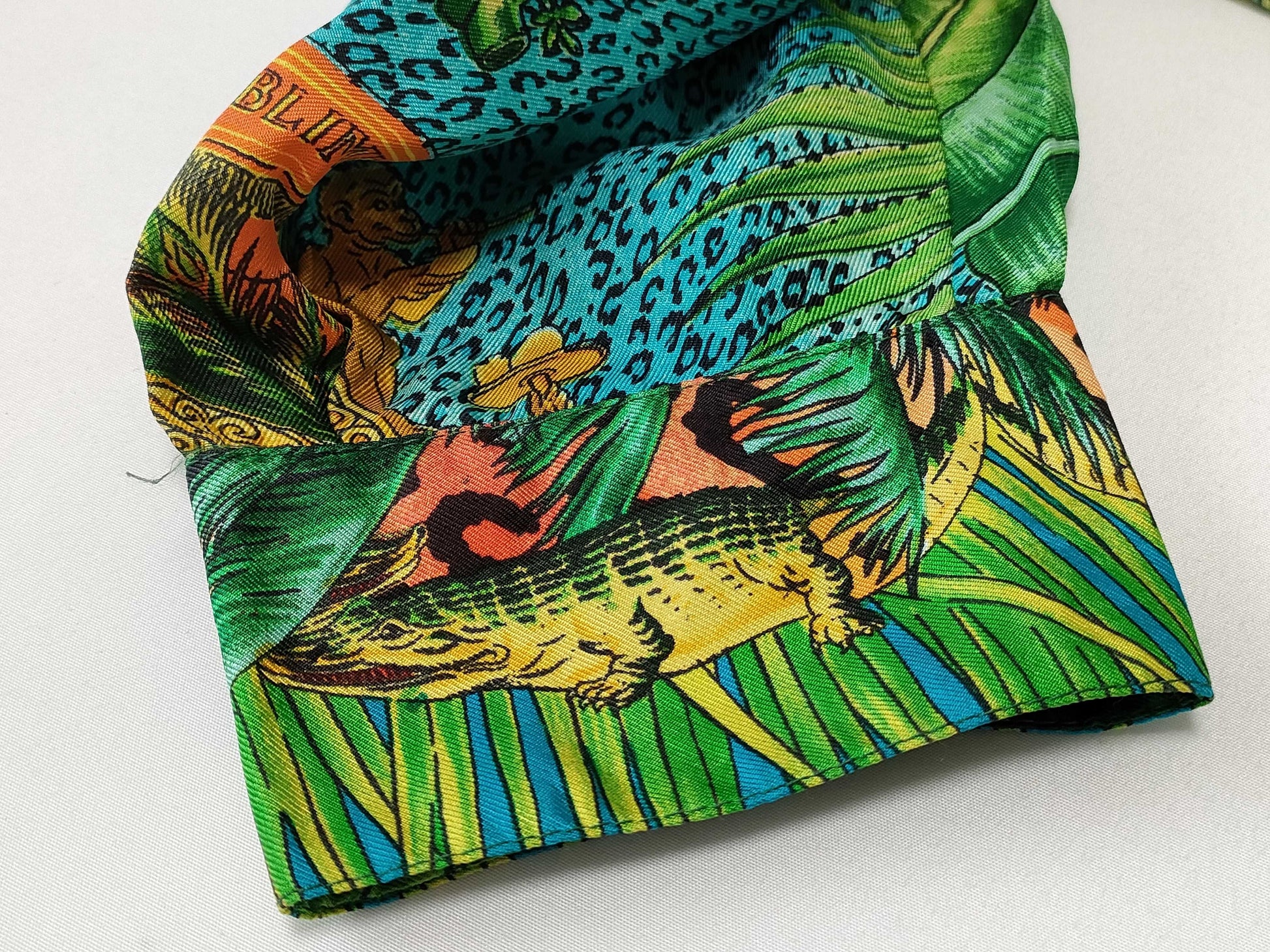 VERSACE Vintage Tarzan Jungle Print Silk Shirt