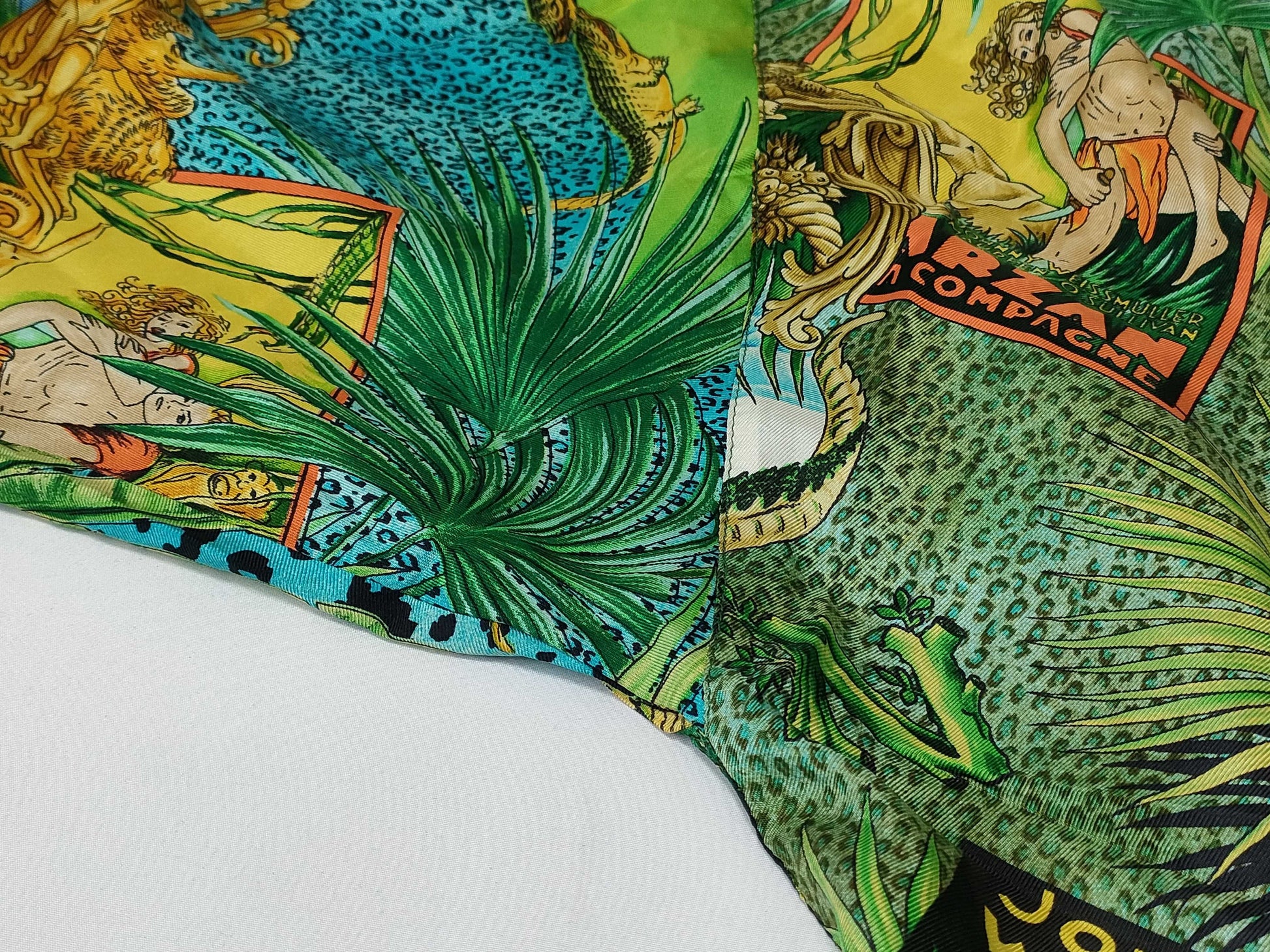 VERSACE Vintage Tarzan Jungle Print Silk Shirt