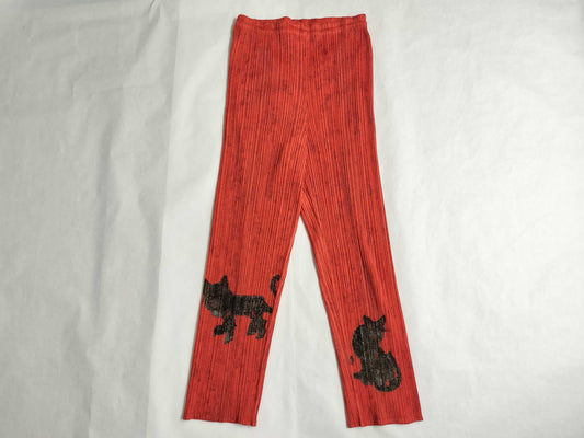 Pleats Please Tiger Cat Korean Folk Art Folk Painting Tiger Cat Pants