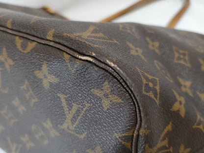 LOUIS VUITTON RFID Unverifiable VI4087 Monogram Louis Vuitton Monogram Neverfull MM Tote Bag