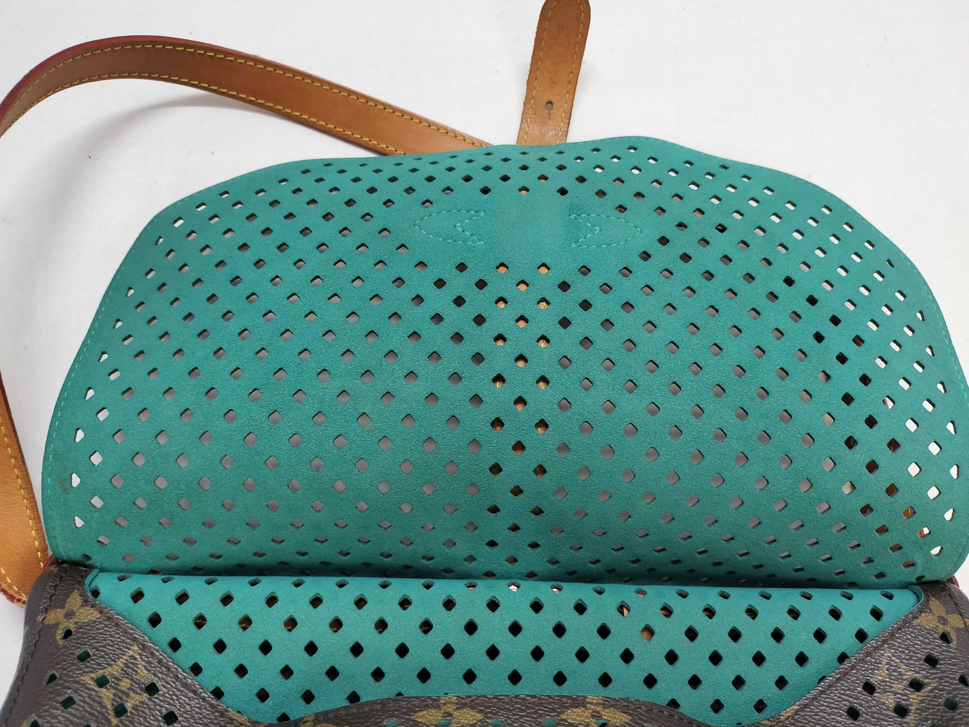 LOUIS VUITTON Monogram Louis Vuitton Monogram Perforated Saumur Shoulder Bag