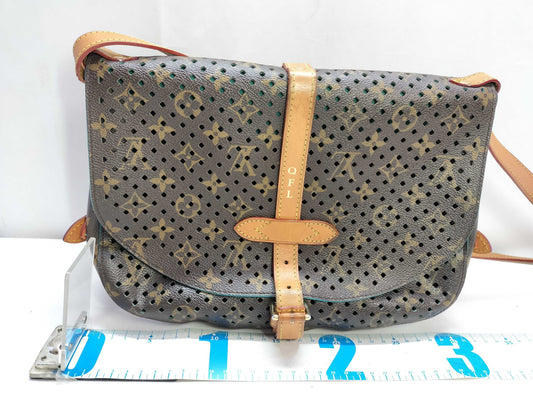 LOUIS VUITTON Monogram Louis Vuitton Monogram Perforated Saumur Shoulder Bag