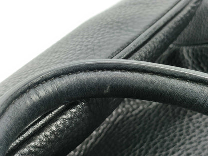 PRADA PRADA logo tote bag leather with leather tag black handbag