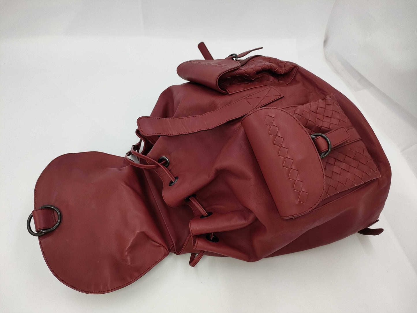 BOTTEGA VENETA Intrecciato Backpack 155095 Bordeaux Outlet Bag