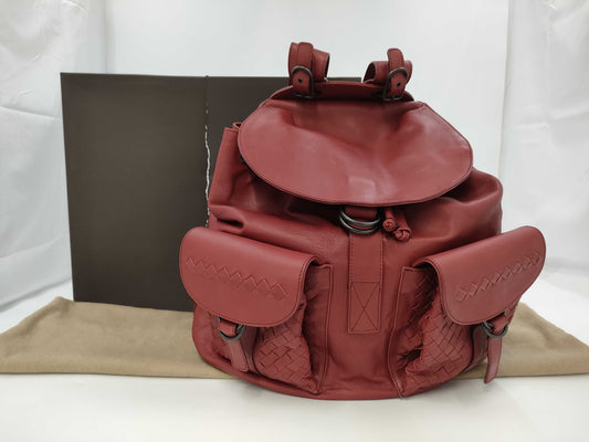 BOTTEGA VENETA Intrecciato Backpack 155095 Bordeaux Outlet Bag