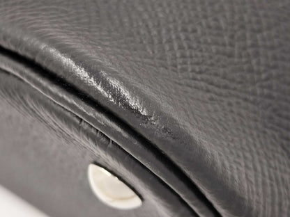 HERMES Bolide 27 Handbag, Black, Epsom Leather, Y Stamp