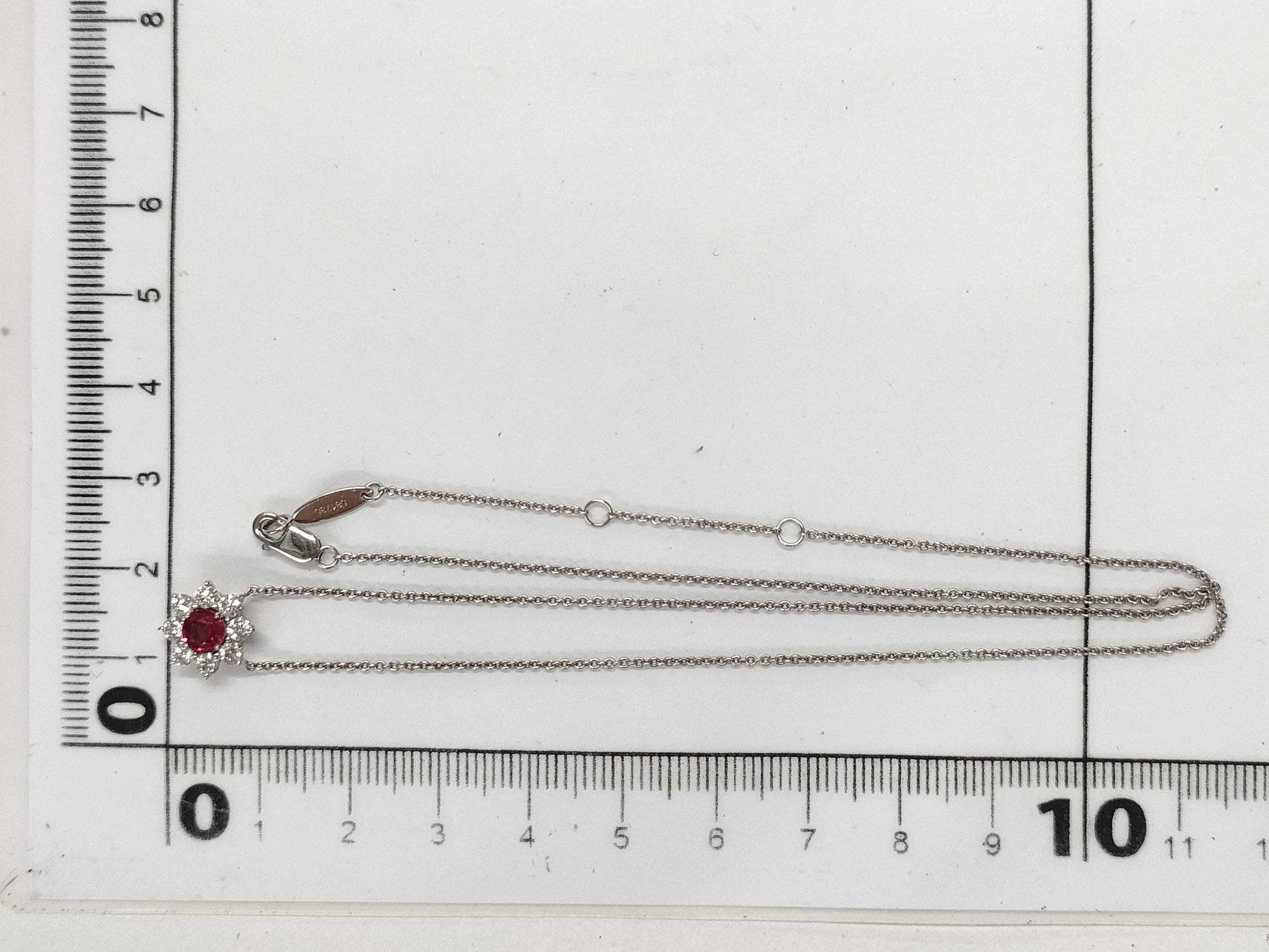 HARRY WINSTON Sunflower Ruby and Diamond Pt950 4.5g Necklace 