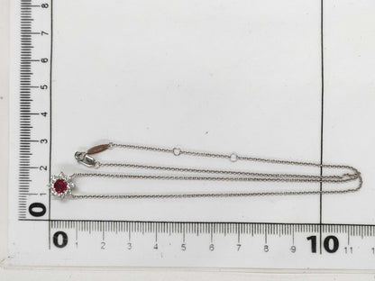 HARRY WINSTON Sunflower Ruby and Diamond Pt950 4.5g Necklace 